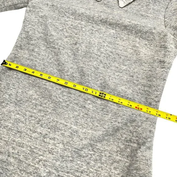 Anthropologie Leonor Silva Etain Dress Gray 3/4 Sleeves Lace Collar Women Large - Picture 15 of 16